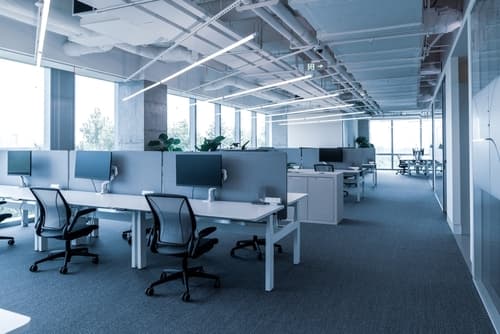 The,Modern,Open-plan,Office,With,A,Clean,,Organized,Layout.,The reducing workplace cardiac fatalities