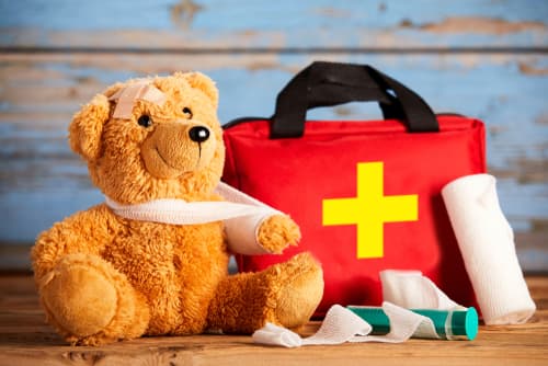 Paediatric,Healthcare,Concept,With,A,Little,Teddy,Bear,With,Its Emergency Paediatric First Aid